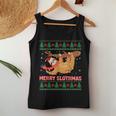 Merry Slothmas Ugly Christmas Sweater Cute Xmas Sloth Santa Women Tank Top Personalized Gifts