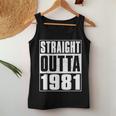 Straight Outta 1981 Womenintage 1981 Birth Of Birthday レディースタンクトップ 面白い贈り物