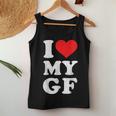 ユーズド加工 I Heart My Girlfriend アパレル I Love My Gf レディースタンクトップ 面白い贈り物