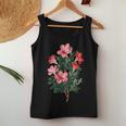美しいツツジの花のイラストブルーム植物愛好家 長袖tシャツ レディースタンクトップ 面白い贈り物