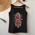 赤いバラ 花 ボタニスト 庭の花 赤いバラ 長袖tシャツ レディースタンクトップ 面白い贈り物