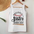 Baseball Sister I'm Just Here For The Snacks Baseball Women Tank Top Personalized Gifts