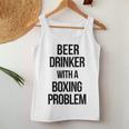 Beer Drinker With A Boxing Problem おもしろワークアウトボクサー 長袖tシャツ レディースタンクトップ 面白い贈り物