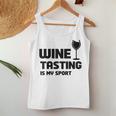 Wine Tasting Is Myport 面白いワインの名言 レディースタンクトップ 面白い贈り物