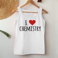 化学、化学が好き、化学の先生 化学実験技師、プレゼント、男性女性子供 I Love Chemistry レディースタンクトップ 面白い贈り物