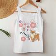 柴犬 梅の花 和柄 かわいいイラスト 犬好き お花見 レディースタンクトップ 面白い贈り物