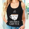 Good Morning Coffee-疲れた人のためのカフェイン レディースタンクトップ 彼女への贈り物