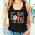 I'm Luna Doing Luna Things Groovy Retro Luna レディースタンクトップ 彼女への贈り物