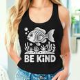 Be Kind Fish 学校教師の初日おめでとう レディースタンクトップ 彼女への贈り物