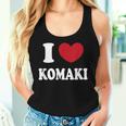 I Love Komaki アイラブ小牧 レディースタンクトップ 彼女への贈り物