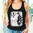 Samurai Giraffe Ninja Budo Japan Worrior Cherry Blosson レディースタンクトップ 彼女への贈り物