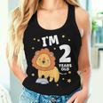 キッズ 2歳の誕生日 ライオン 2歳 男の子 女の子 レディースタンクトップ 彼女への贈り物