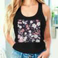 クラシックな桜柄の繊細なピンクの花びら。 レディースタンクトップ 彼女への贈り物
