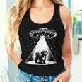 シーズー Mom Dad Dog Alien Ufo レディースタンクトップ 彼女への贈り物