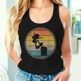 スケーター 女の子 ヴィンテージ レトロ スケートボード スケートボード キッズ レディースタンクトップ 彼女への贈り物