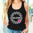 フラダンス フラ レッスン用 アロハ トロピカル ハワイ ハイビスカス かわいい 花 ハワイアン 人気 黒 南国 レディースタンクトップ 彼女への贈り物