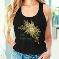 ミモザ 花柄 Little Bright Days ナチュラル 春カラー フラワーデザイン 長袖tシャツ レディースタンクトップ 彼女への贈り物