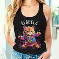 レベッカ 踊る子猫デザイン 女の子 名前 レベッカ レディースタンクトップ 彼女への贈り物