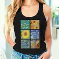 ヴァン・ゴッホコラージュ 星月夜 ひまわり アーモンドの花 レディースタンクトップ 彼女への贈り物