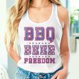 Bbq Beer Freedom シャツ ビンテージ レディースタンクトップ 彼女への贈り物
