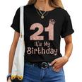 21 It's My Birthday 21歳 Happy 21歳の誕生日 女の子 レディースTシャツ