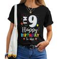9歳 誕生日 ハッピーバースデー 9歳 男の子 女の子 9歳 レディースTシャツ