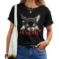 Chihuahua Mom The Dog Mother Chiwawa ブラック&タン チワワ 長袖tシャツ レディースTシャツ