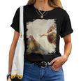 Creation Of Chicken Adam クラシック ミケランジェロ ニワトリ ファニー レディースTシャツ