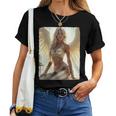 Hot Girl On 男性用 セクシーな天使の座り グランジ 長袖tシャツ レディースTシャツ