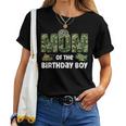 Mom Of The Birthday Boy Army Camouflage Birthday Party Women T-shirt