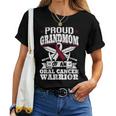 Oral Cancer Warrior Awareness リボン Proud Grandmom Of An Oral Cancer Warrior レディースTシャツ