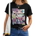 Vaporwave レトロ 90年代 日本アニメ 女の子とラーメン 美学 レディースTシャツ