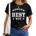 World's Best Wife 面白いウェディングギフトシャツ レディースTシャツ