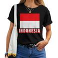インドネシア国旗 アンティーク調 ナショナル インドネシア 男性 女性 キッズ レディースTシャツ