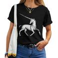 ユニコーン 神話上の生き物 おとぎ話 ファンタジー ヴィンテージ 古い Unicorn Fairy Tale Horse 長袖tシャツ レディースTシャツ