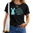 リサイズ ただうさぎを見てるだけで、幸せな気持ちになる Bunny Bunnies Rabit Happy うさぎ レディースTシャツ