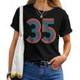 数字 35 35周年 男性 女性 35歳の誕生日 レディースTシャツ