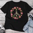 Flower Power Peace Love 60年代 70年代 ヒッピーコスチューム レディースTシャツ 面白い贈り物