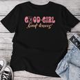 Good Girl Bad Knees 面白い 関係 膝の問題 ジョーク レディースTシャツ 面白い贈り物