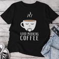 Good Morning Coffee-疲れた人のためのカフェイン レディースTシャツ 面白い贈り物