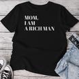 Mom I Am A Rich Man I Am The Boss Man Top Entrepreneur レディースTシャツ 面白い贈り物