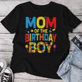Mom Of The Birthday Boy Birthday Building Block Women T-shirt Funny Gifts