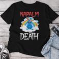 Napalm Death Rainbow Bunny ピンク ナパーム デスラビット レディースTシャツ 面白い贈り物