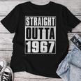 Straight Outta 1967 Womenintage 1967 Birth Of Birthday レディースTシャツ 面白い贈り物