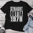 Straight Outta 1978 Womenintage 1978 Birth Of Birthday レディースTシャツ 面白い贈り物
