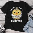 Trust Me I'm A Ducktor Duck Nurse 小児科医 レディースTシャツ 面白い贈り物