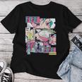 Vaporwave レトロ 90年代 日本アニメ 女の子とラーメン 美学 レディースTシャツ 面白い贈り物