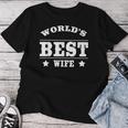 World's Best Wife 面白いウェディングギフトシャツ レディースTシャツ 面白い贈り物