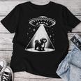 シーズー Mom Dad Dog Alien Ufo レディースTシャツ 面白い贈り物