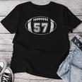 フットボール選手 57 Football Mom Dad ジャージ 57 代表チーム。 レディースTシャツ 面白い贈り物